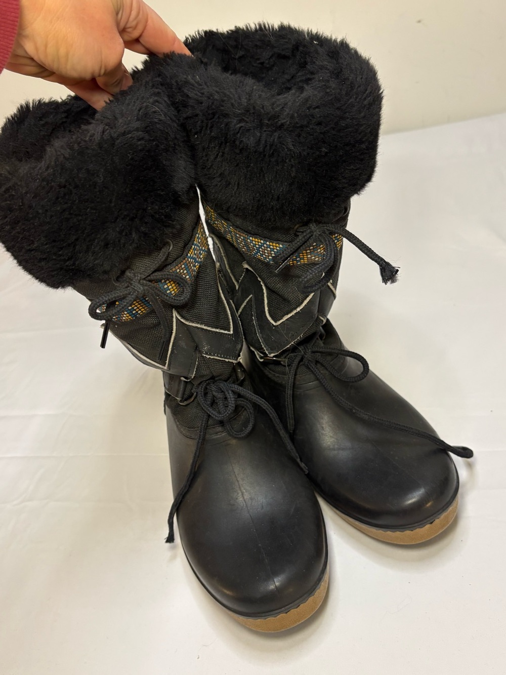 Vintage Baffin Insulated Winter Snow Boots Retro Polar Aztec Women’s 8 Canadian - Picture 3 of 10